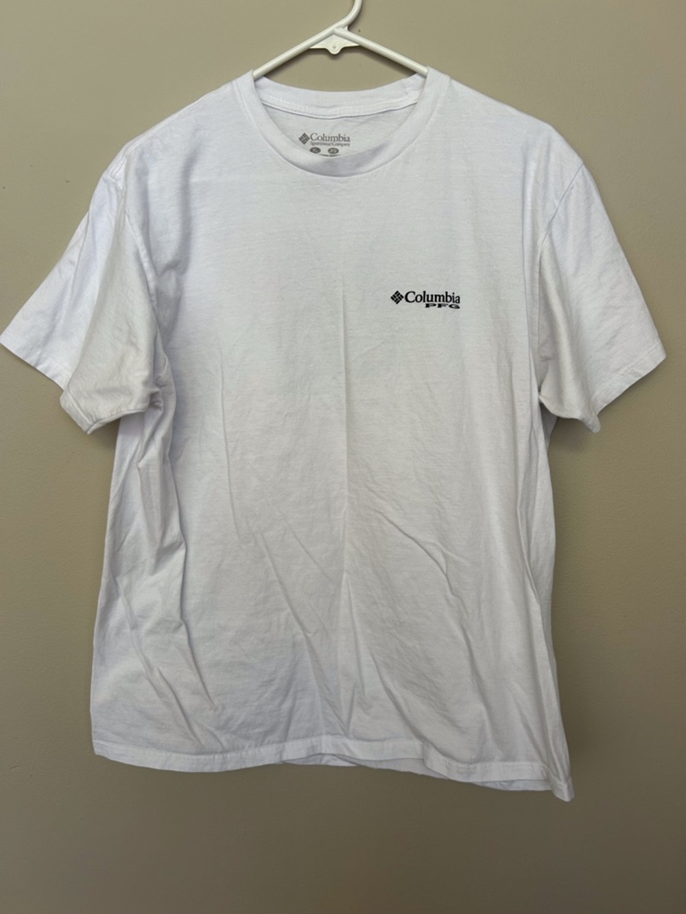 Columbia PFG White Short-Sleeve Logo Tee Size XL